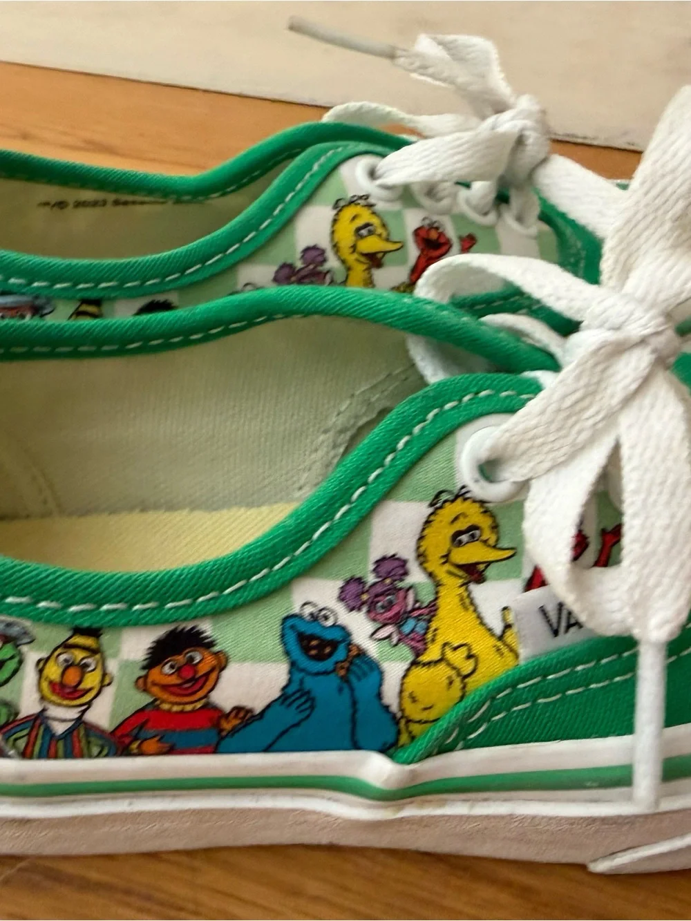 Vans Green Sesame Street Kids Canvas Sneakers